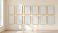 Frame Wall Art Mockup — Raw Pine Frame Portrait 2:3 — Perspective View — #01304 | MockupBulk