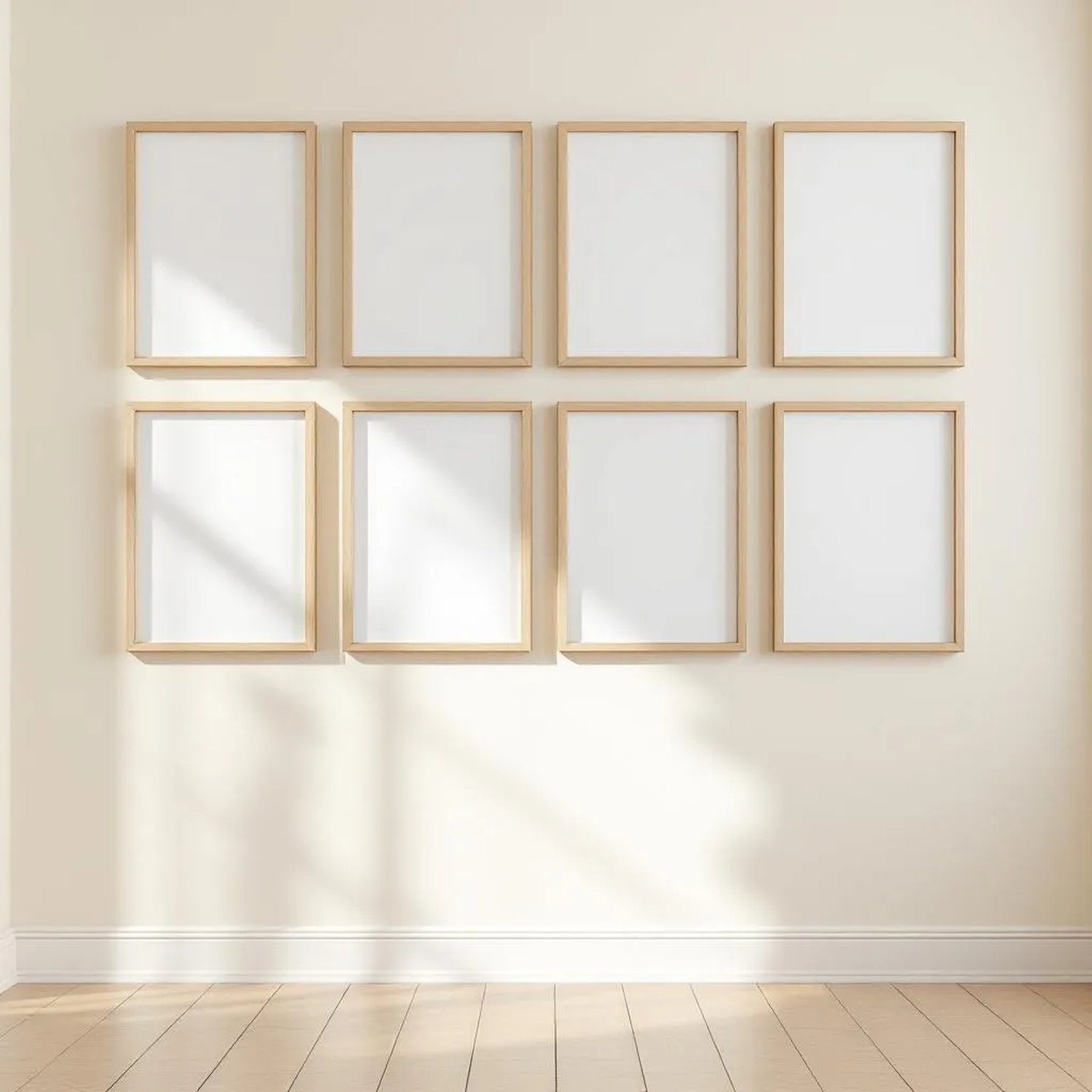 Frame Premium Interior Mockup — Plain Square Frame Portrait 4:5 — Perspective View — #01306 | MockupBulk