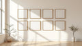 Frame Styled Room Mockup — Raw Pine Frame Square 1:1 — Perspective View — #01307 | MockupBulk