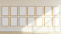 Frame Wall Art Mockup — Raw Pine Frame Square 1:1 — Perspective View — #01316 | MockupBulk