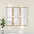 Frame Interior Frame Mockup — Plain Square Frame Portrait 2:3 — Perspective View — #01318 | MockupBulk