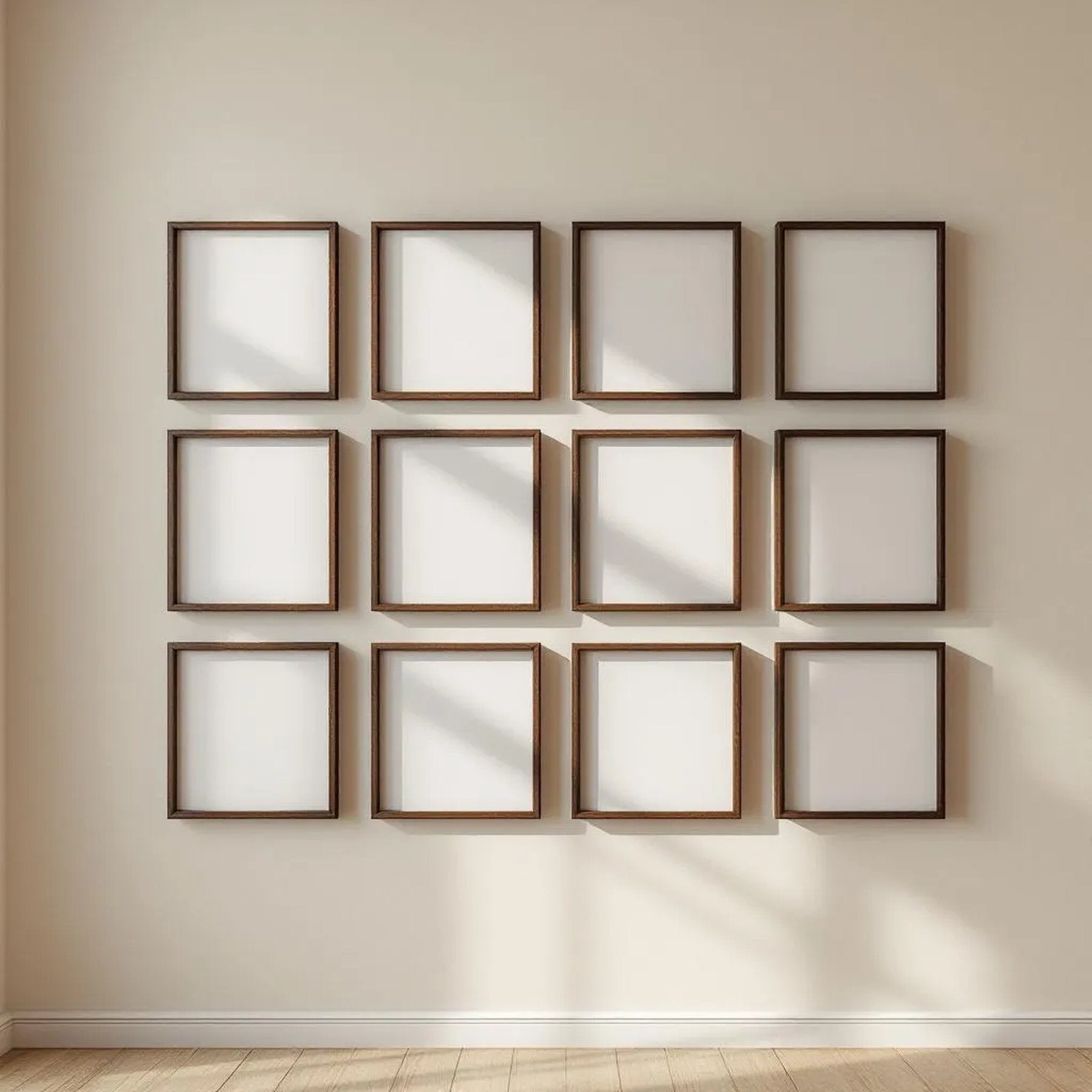 Frame High-Res Frame Mockup — Plain Square Frame Portrait 2:3 — Perspective View — #01327 | MockupBulk