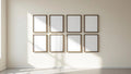 Frame Wall Art Mockup — Espresso Frame Portrait 2:3 — Perspective View — #01328 | MockupBulk