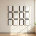 Frame Editorial Room Mockup — Plain Square Frame Portrait 4:5 — Perspective View — #01330 | MockupBulk