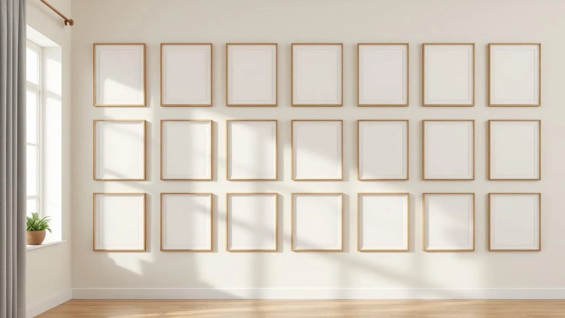 Frame Styled Room Mockup — Espresso Frame Portrait 2:3 — Perspective View — #01331 | MockupBulk