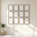 Frame Wall Art Mockup — Plain Square Frame Square 1:1 — Perspective View — #01333 | MockupBulk