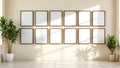 Frame High-Res Frame Mockup — Espresso Frame Square 1:1 — Perspective View — #01334 | MockupBulk