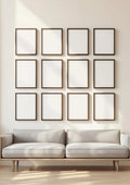Frame Room Scene Mockup — Espresso Frame Portrait 2:3 — Perspective View — #01344 | MockupBulk