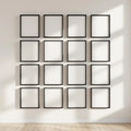 Frame Styled Room Mockup — Plain Square Frame Portrait 2:3 — Perspective View — #01345 | MockupBulk