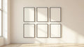 Frame Wall Art Mockup — Matte Black Frame Square 1:1 — Perspective View — #01346 | MockupBulk