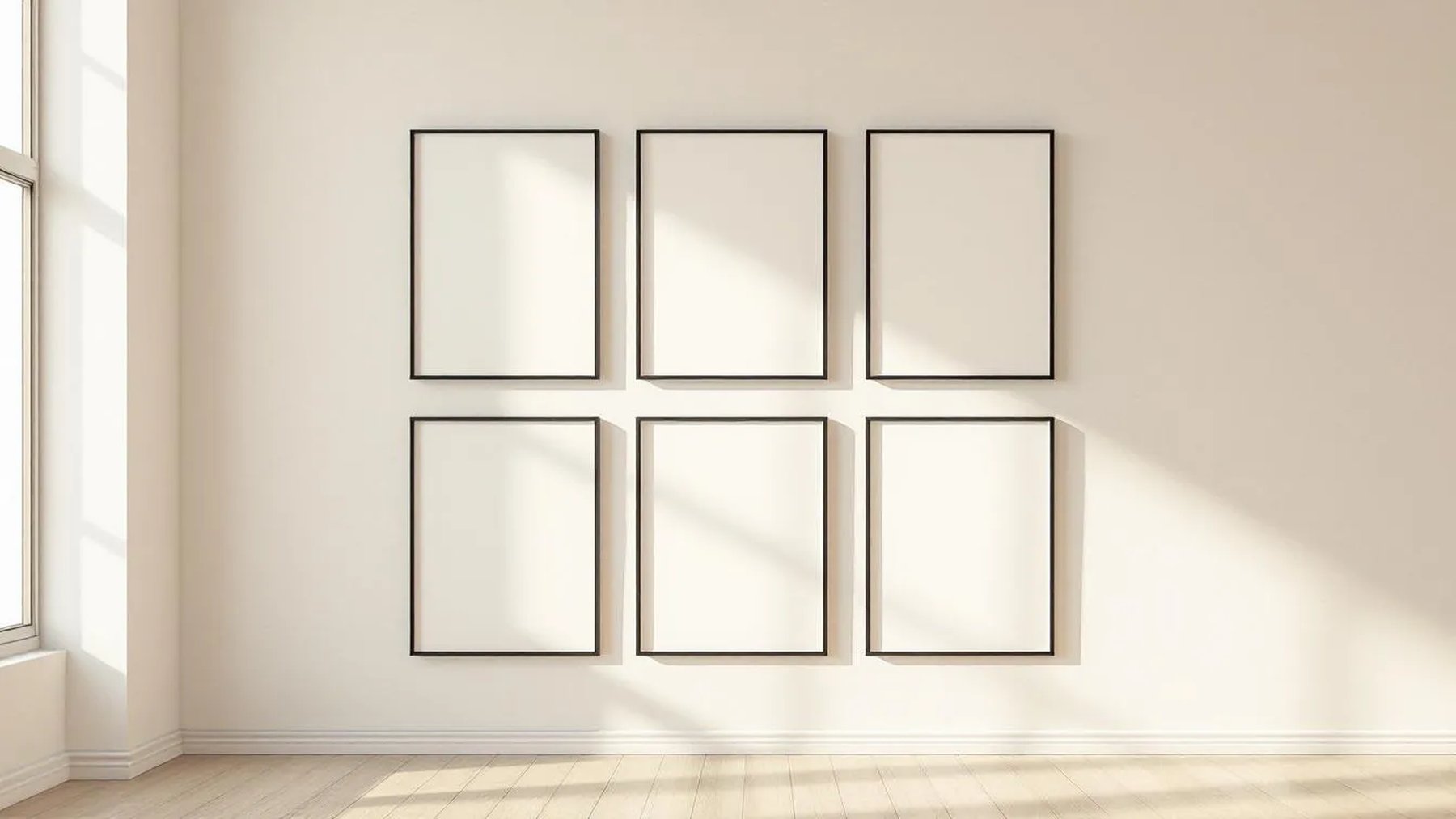 Frame Wall Art Mockup — Matte Black Frame Square 1:1 — Perspective View — #01346 | MockupBulk