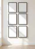 Frame Editorial Room Mockup — Matte Black Frame Portrait 2:3 — Perspective View — #01347 | MockupBulk