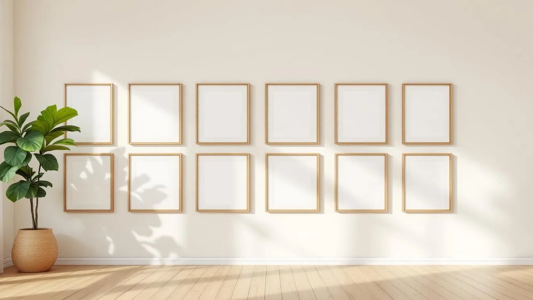 Frame Wall Art Mockup — Matte Black Frame Square 1:1 — Perspective View — #01349 | MockupBulk
