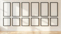 Frame Room Scene Mockup — Matte Black Frame A-Series (A4 / A3) — Perspective View — #01352 | MockupBulk