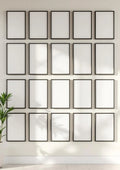 Frame Interior Frame Mockup — Matte Black Frame Portrait 2:3 — Perspective View — #01353 | MockupBulk