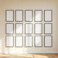 Frame Wall Art Mockup — Plain Square Frame Portrait 4:5 — Perspective View — #01357 | MockupBulk