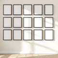 Frame Editorial Room Mockup — Plain Square Frame Portrait 4:5 — Perspective View — #01363 | MockupBulk