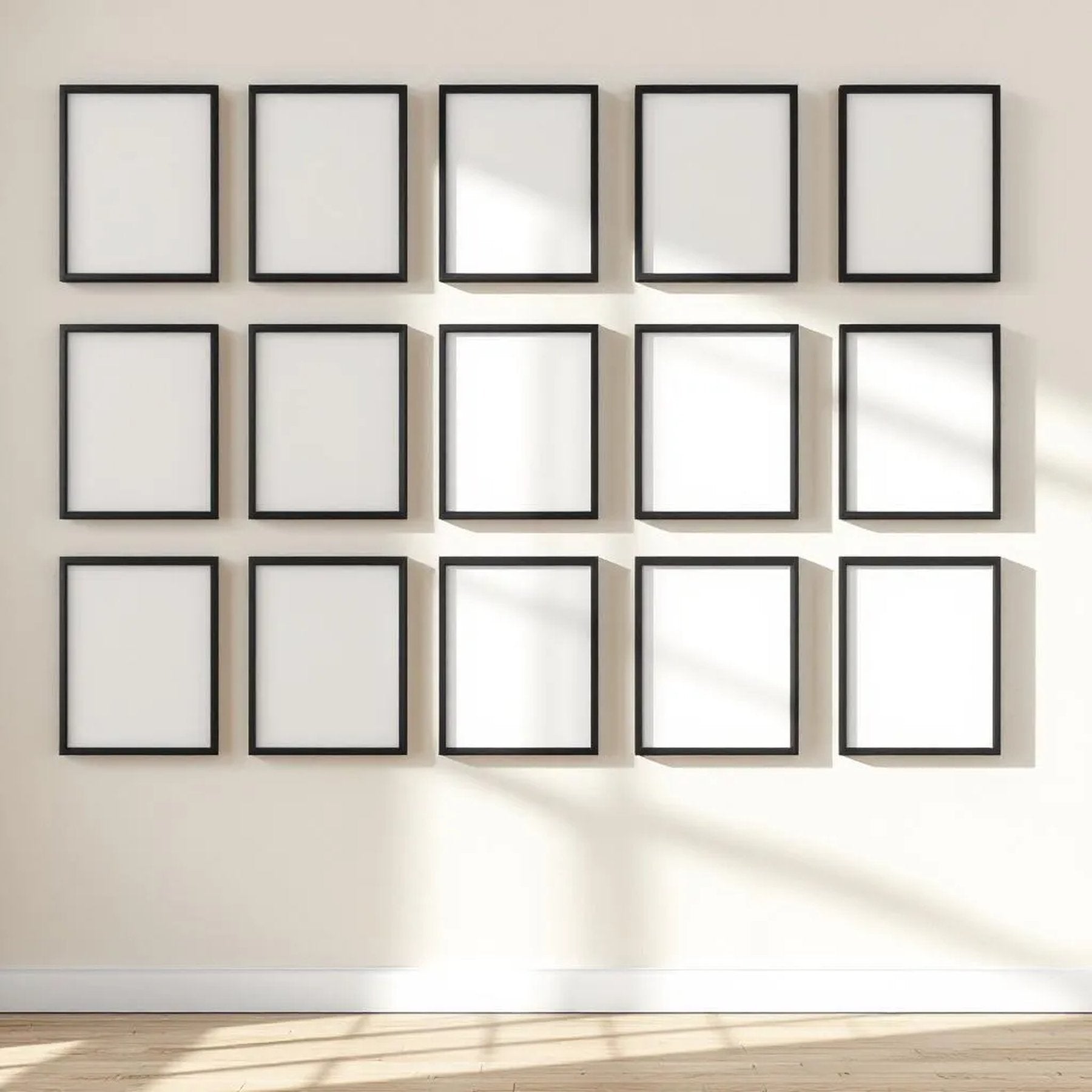 Frame Editorial Room Mockup — Plain Square Frame Portrait 4:5 — Perspective View — #01363 | MockupBulk