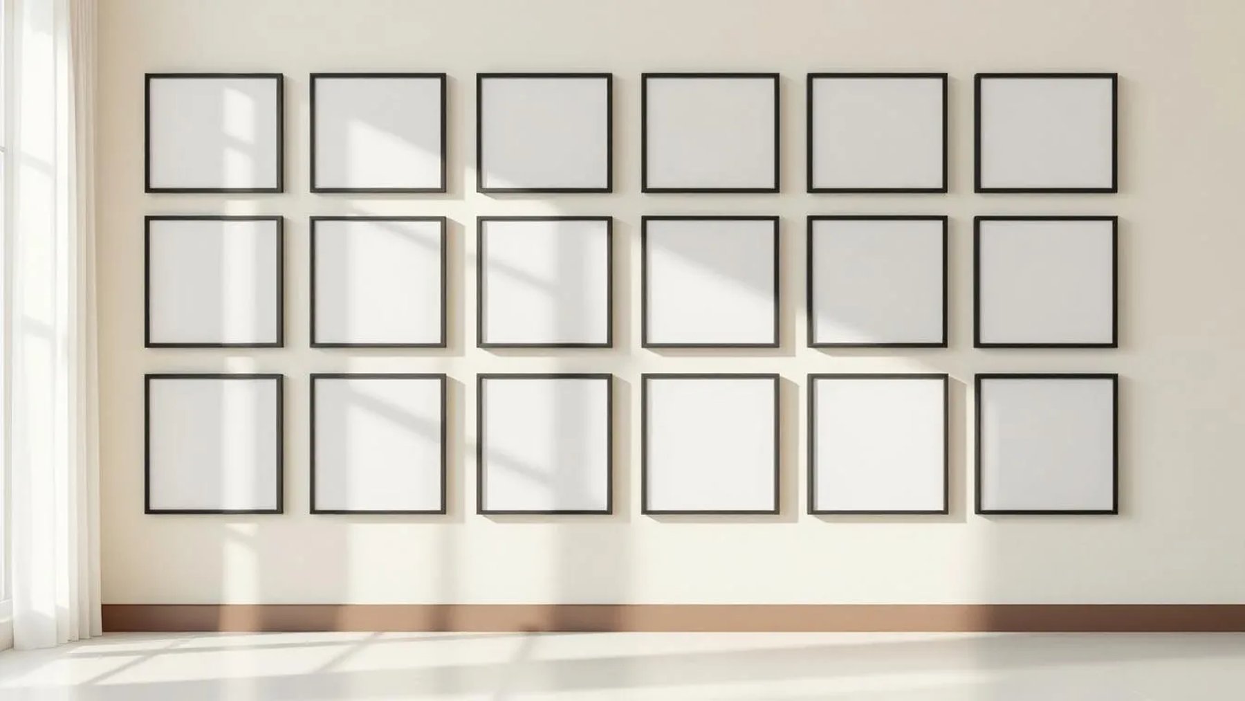 Frame Frame Display Mockup — Matte Black Frame Portrait 4:5 — Perspective View — #01364 | MockupBulk