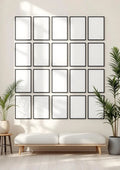 Frame Frame Display Mockup — Matte Black Frame Portrait 2:3 — Perspective View — #01365 | MockupBulk
