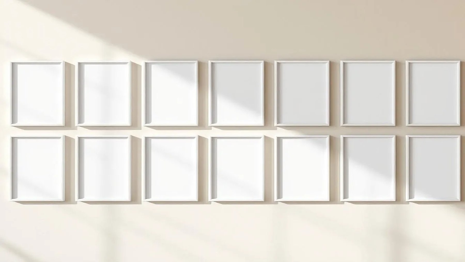 Frame Styled Room Mockup — White Frame Square 1:1 — Perspective View — #01367 | MockupBulk