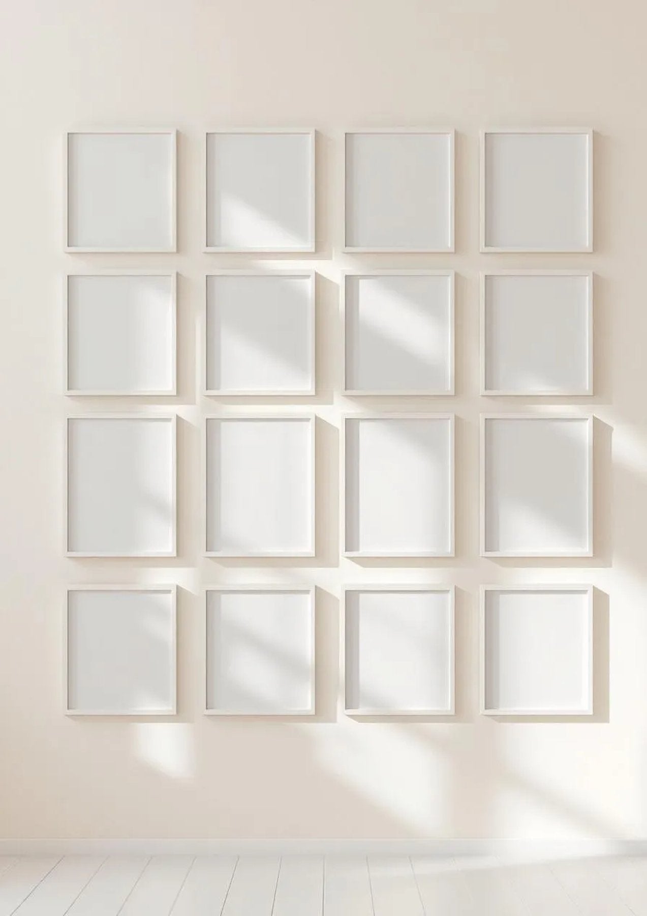 Frame Styled Room Mockup — White Frame Portrait 2:3 — Perspective View — #01368 | MockupBulk
