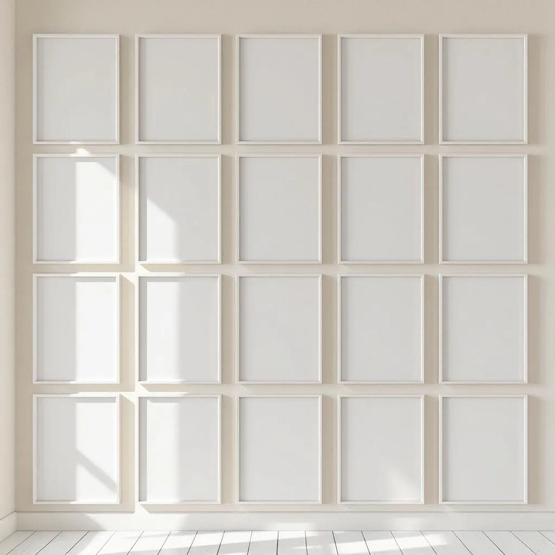 Frame Styled Room Mockup — Plain Square Frame Portrait 2:3 — Perspective View — #01369 | MockupBulk