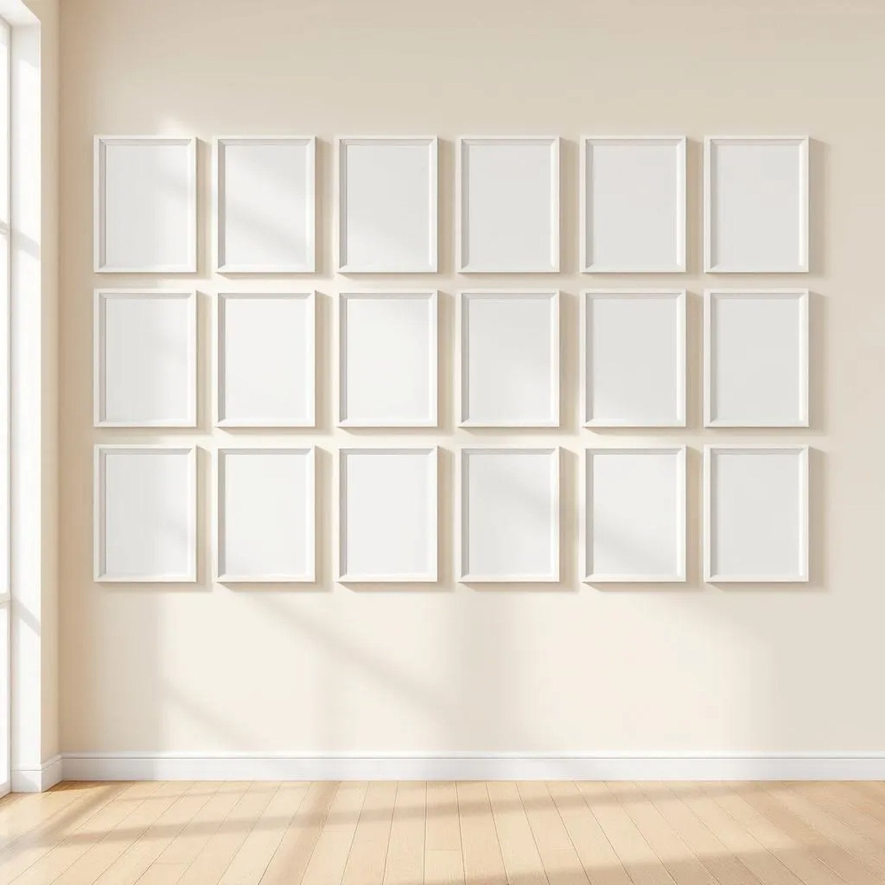 Frame Premium Interior Mockup — Plain Square Frame Portrait 2:3 — Perspective View — #01375 | MockupBulk