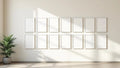 Frame Lifestyle Frame Mockup — White Frame Square 1:1 — Perspective View — #01376 | MockupBulk