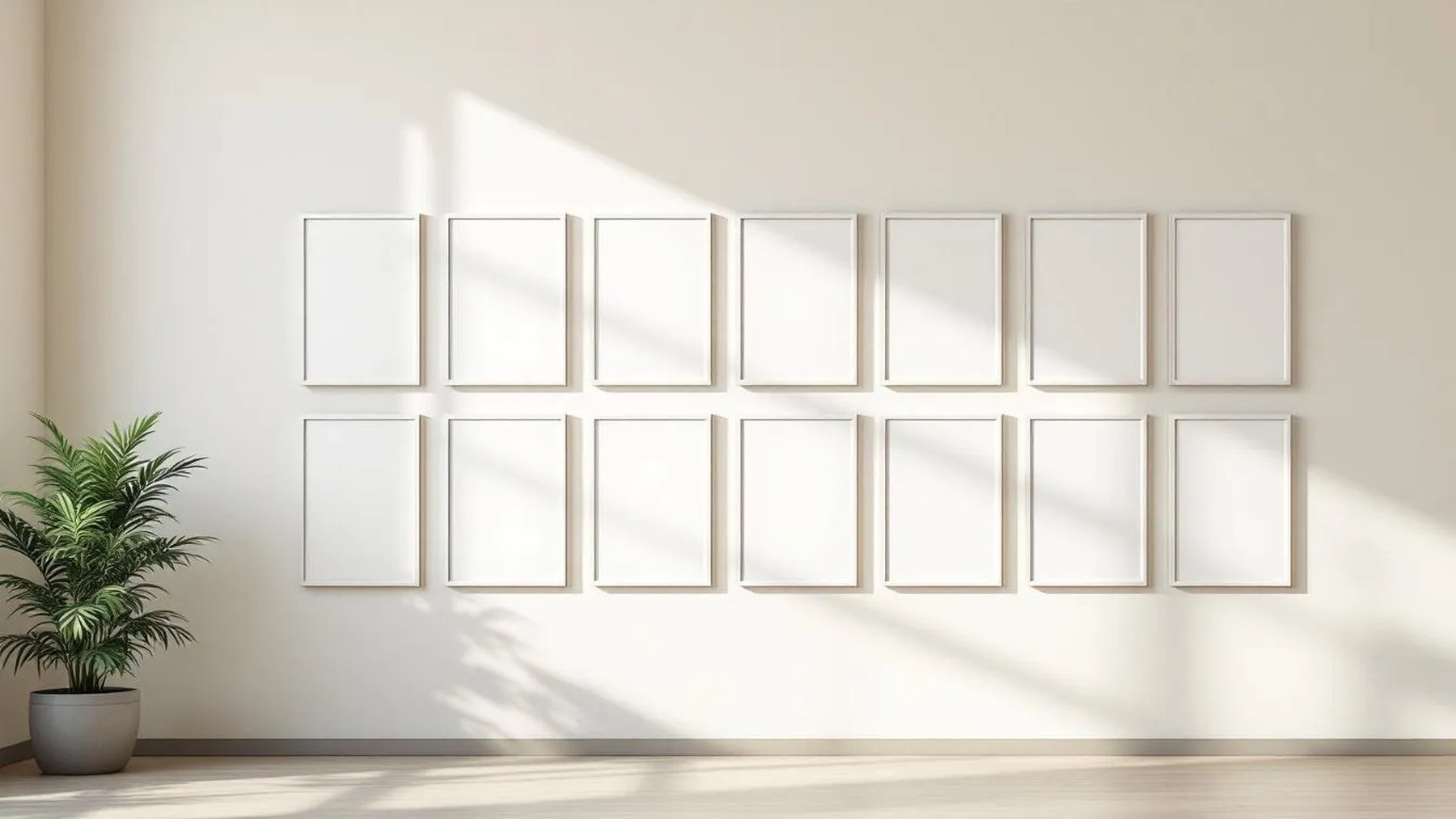 Frame Lifestyle Frame Mockup — White Frame Square 1:1 — Perspective View — #01376 | MockupBulk