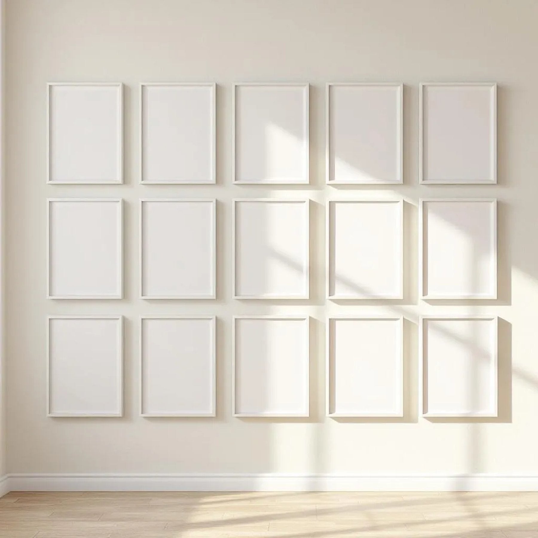 Frame Wall Art Mockup — Plain Square Frame Landscape 3:4 — Perspective View — #01381 | MockupBulk