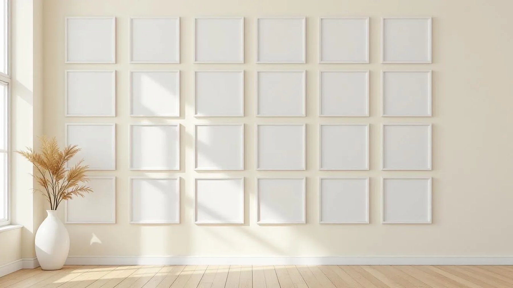 Frame Lifestyle Frame Mockup — White Frame Portrait 4:5 — Perspective View — #01385 | MockupBulk