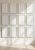 Frame High-Res Frame Mockup — White Frame Portrait 2:3 — Perspective View — #01386 | MockupBulk