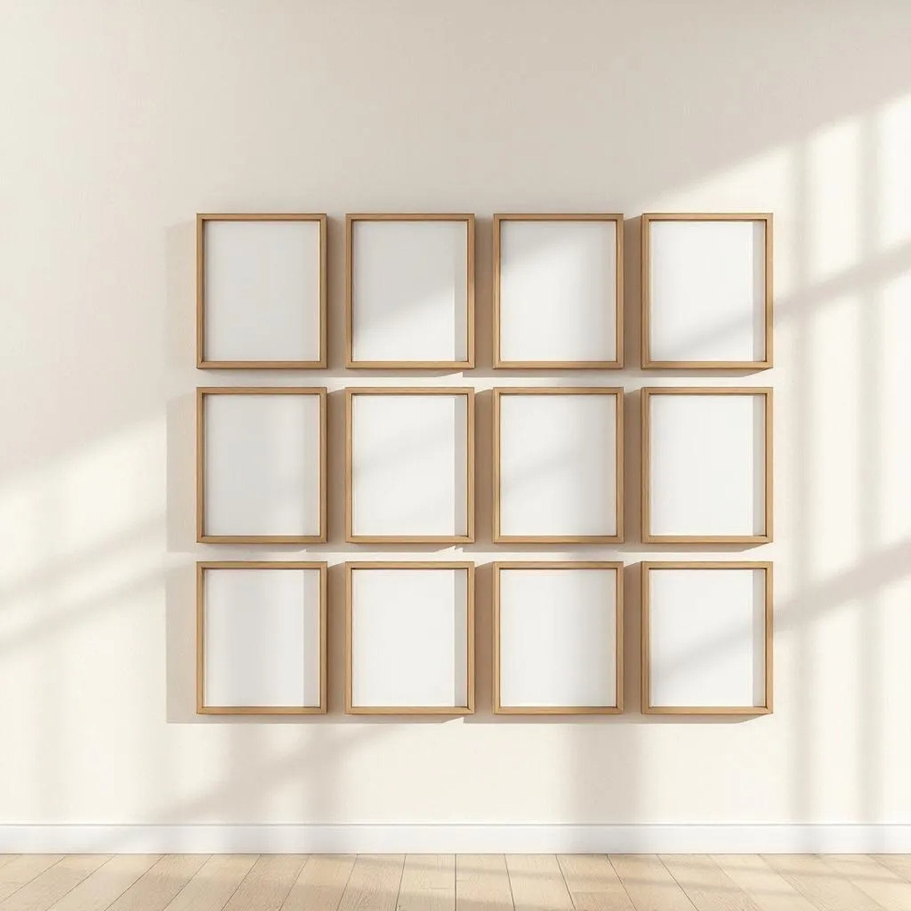Frame Frame Display Mockup — Plain Square Frame Portrait 2:3 — Perspective View — #01387 | MockupBulk