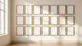 Frame Lifestyle Frame Mockup — Natural Oak Frame Portrait 4:5 — Perspective View — #01391 | MockupBulk