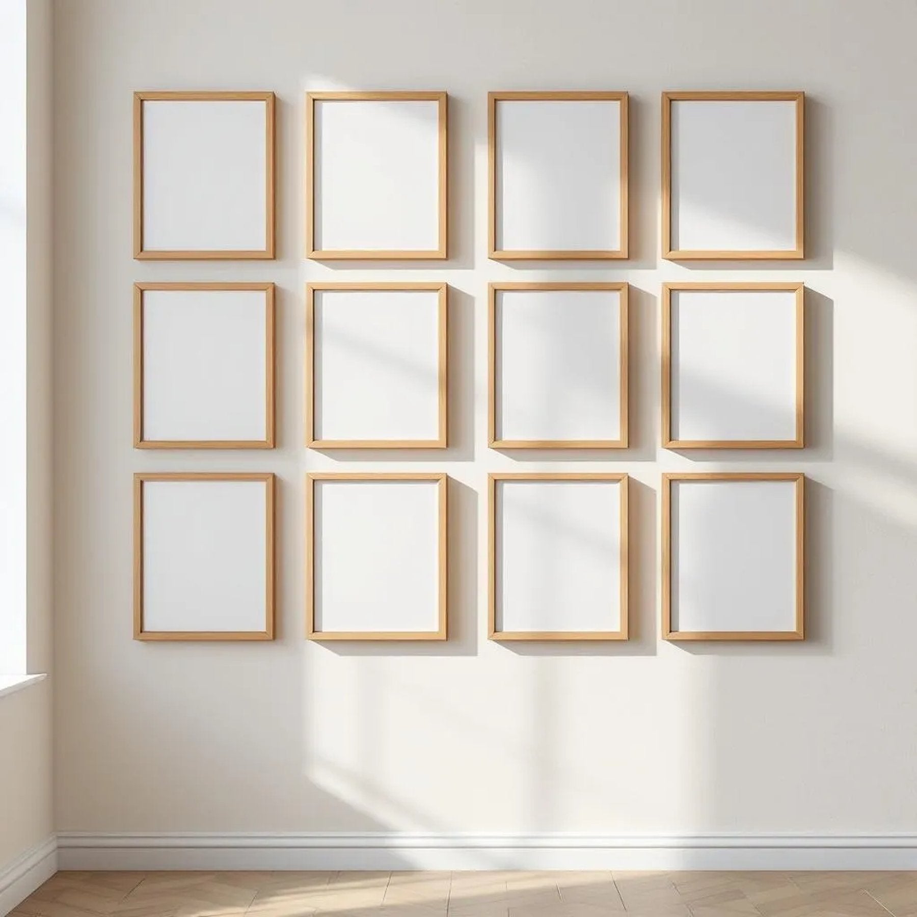 Frame High-Res Frame Mockup — Plain Square Frame Portrait 2:3 — Perspective View — #01396 | MockupBulk