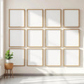 Frame Wall Art Mockup — Plain Square Frame Portrait 2:3 — Perspective View — #01402 | MockupBulk