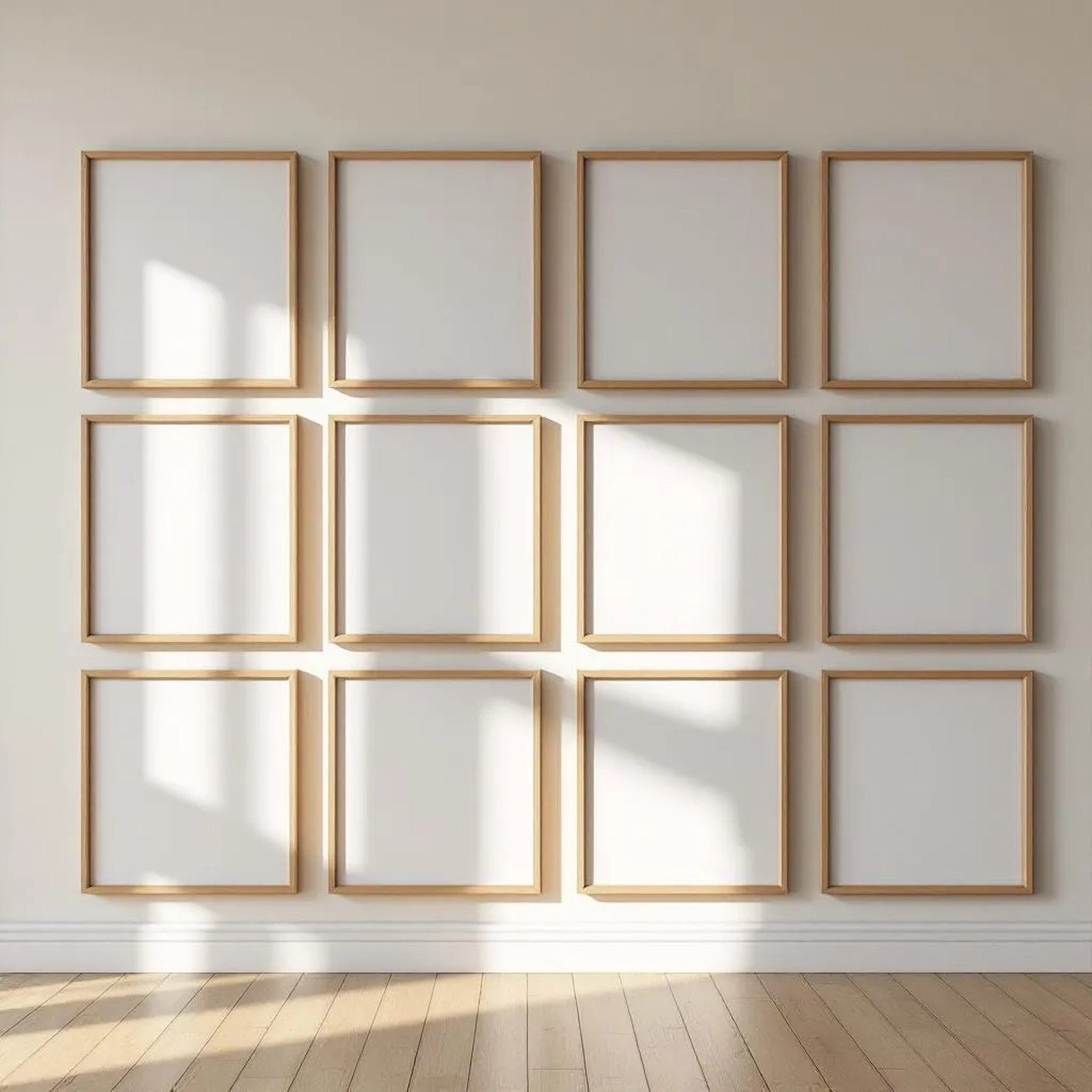 Frame Editorial Room Mockup — Plain Square Frame Portrait 2:3 — Perspective View — #01405 | MockupBulk