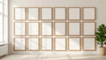 Frame Frame Display Mockup — Natural Oak Frame Portrait 2:3 — Perspective View — #01406 | MockupBulk