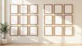 Frame Styled Room Mockup — Walnut Frame Portrait 2:3 — Perspective View — #01415 | MockupBulk