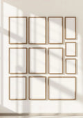 Frame Styled Room Mockup — Walnut Frame Portrait 2:3 — Perspective View — #01416 | MockupBulk
