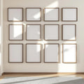 Frame Styled Room Mockup — Plain Square Frame Portrait 2:3 — Perspective View — #01420 | MockupBulk