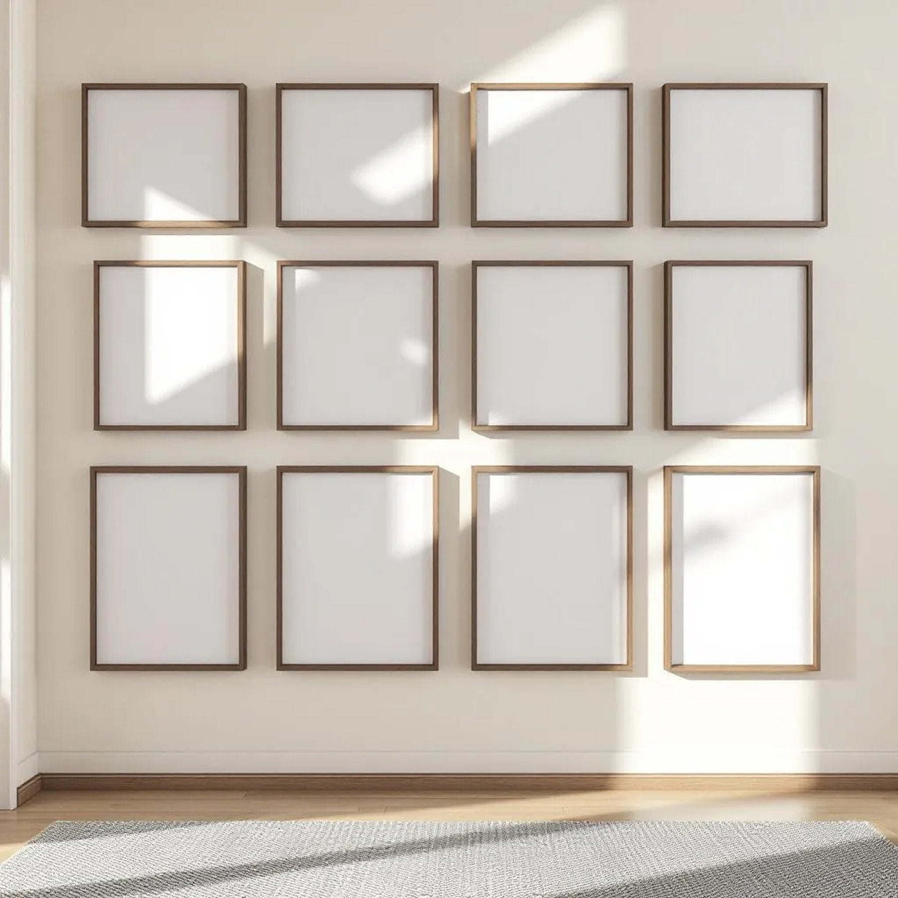 Frame Styled Room Mockup — Plain Square Frame Portrait 2:3 — Perspective View — #01420 | MockupBulk