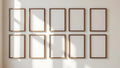 Frame Styled Room Mockup — Walnut Frame Portrait 2:3 — Perspective View — #01421 | MockupBulk
