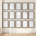 Frame Styled Room Mockup — Plain Square Frame Portrait 2:3 — Perspective View — #01423 | MockupBulk