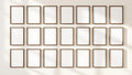 Frame Frame Display Mockup — Walnut Frame Square 1:1 — Perspective View — #01424 | MockupBulk