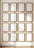 Frame Room Scene Mockup — Walnut Frame Portrait 2:3 — Perspective View — #01425 | MockupBulk