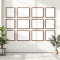 Frame Editorial Room Mockup — Plain Square Frame Portrait 4:5 — Perspective View — #01426 | MockupBulk