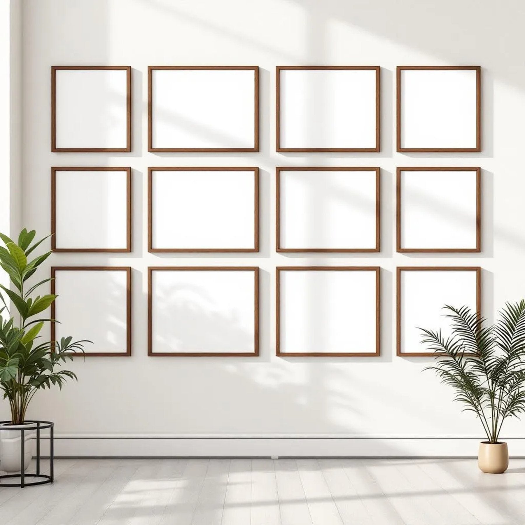 Frame Editorial Room Mockup — Plain Square Frame Portrait 4:5 — Perspective View — #01426 | MockupBulk