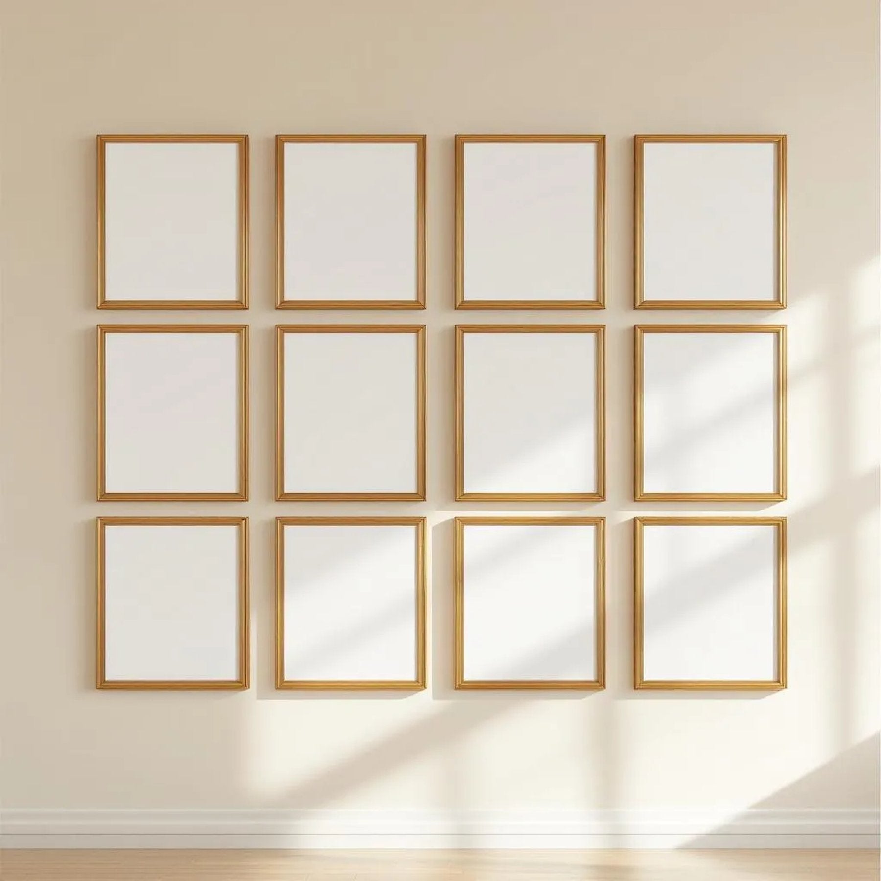 Frame Professional Frame Mockup — Plain Square Frame Portrait 2:3 — Perspective View — #01429 | MockupBulk